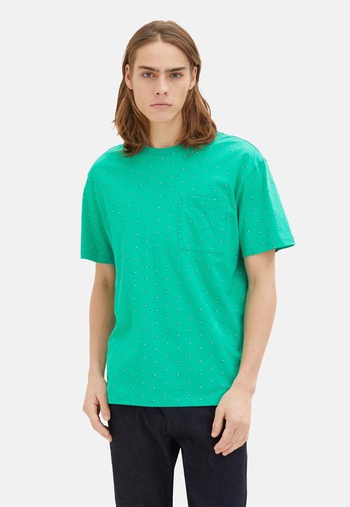 Actual product image Tom Tailor T-Shirt Kurzarmshirt gepunktet mit Brusttasche (L)