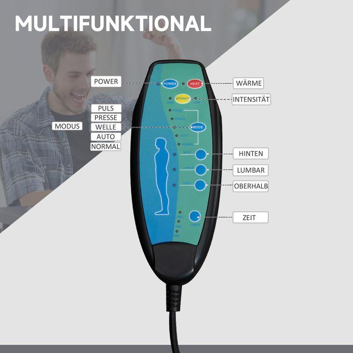 Immagine prodotto Swisshandel24 Sedia da ufficio con funzione massaggio e calore, ergonomica, 6 punti di massaggio, poggiapiedi