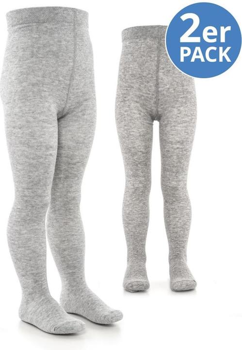 La Loona LaLoona Baby-Strumpfhosen Strumpfhose 2er Pack - Grau Melange -