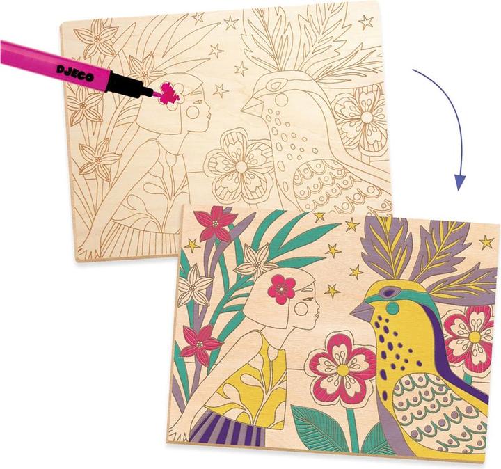 Image du produit Djeco Peinture sur bois Douces filles
