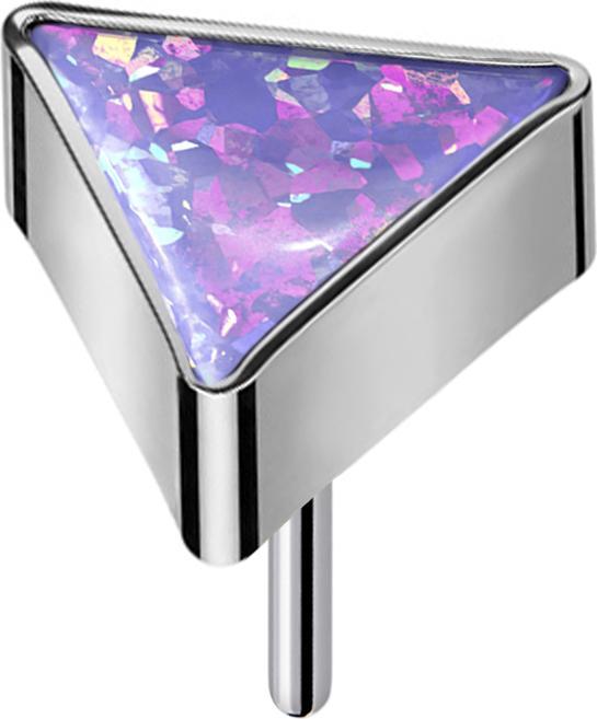 Immagine prodotto Star Piercing Threadless dreieck silber Opal violett (senza ottone, Titanio G23)