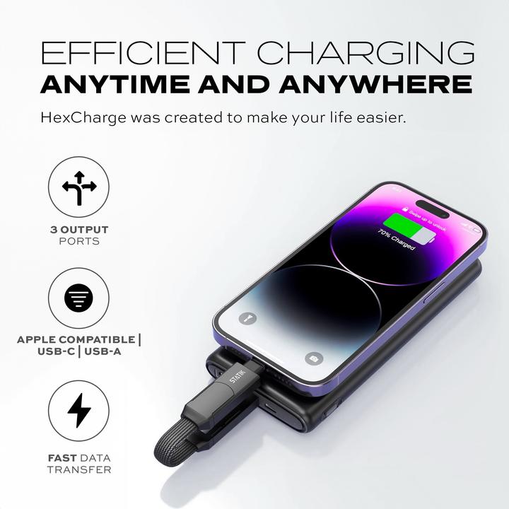 Actual product image Statik HexCharge Keychain Cable (0.16 m)