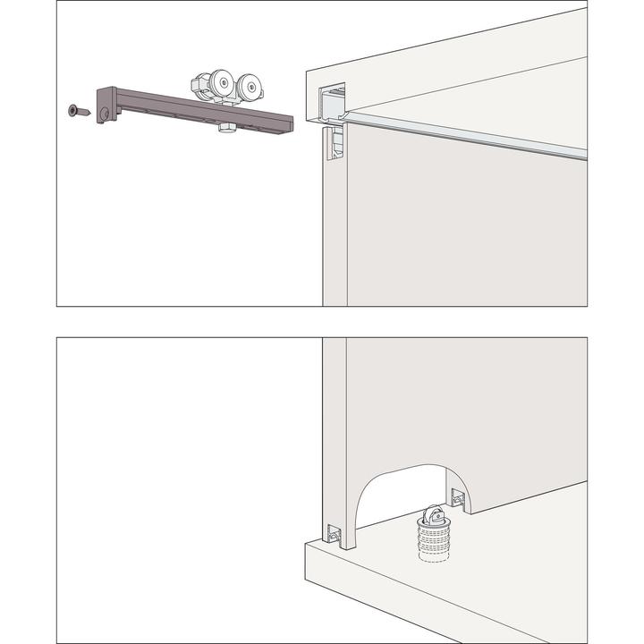 Produktbild HAWA Schiebetürbeschläge -CLIPO 36 HM, Inslide
