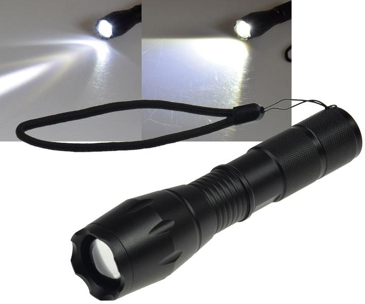 Actual product image Chilitec LED torch CTL10 Zoom, 10 W, black, 350 lm, 136x37 mm (13.60 cm, 350 lm)