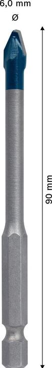 Produktbild Bosch Professional Zubehör EXPERT HEX-9 HardCeramic Bohrer, 6 x 90 mm (6 Millimeter)