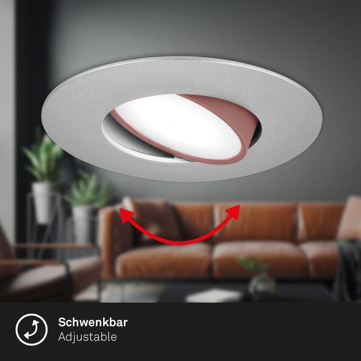 Immagine prodotto Briloner Apparecchi da incasso a LED, set di 3, IP65, cromo opaco, 3xLED board/4.9W (480 lm)