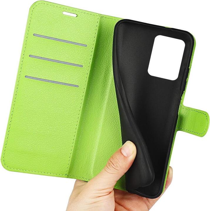 Actual product image Cover-Discount Xiaomi Poco X5 Pro - Leather Case Cover green (Xiaomi Poco X5 Pro, Xiaomi Redmi Note 12 Pro 5G)