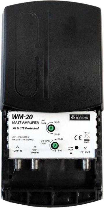 Produktbild Telkom Telmor Mastverstärker WM-20 UHF VHF DVB-T2 5G PROTECTED (Verstärker)