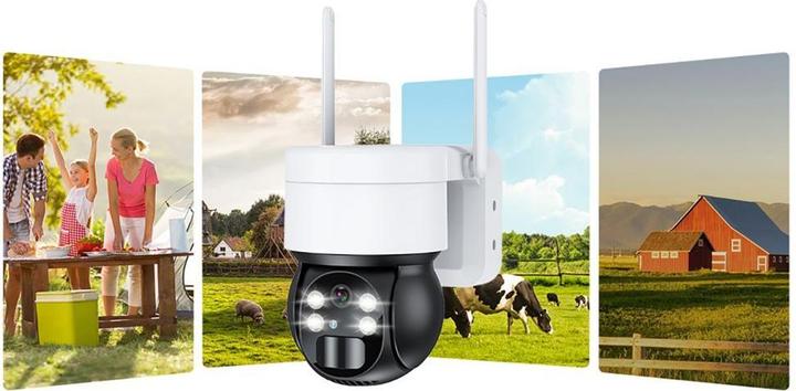 Produktbild Choetech ASC006-WF solar intelligent PTZ WiFi camera with 5W solar panel - white (2048 x 1536 Pixels)
