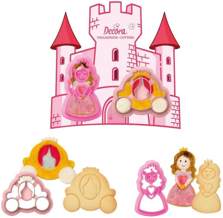Image du produit Decora Set d'emporte-pièces pour biscuits, 2 pièces, princesse