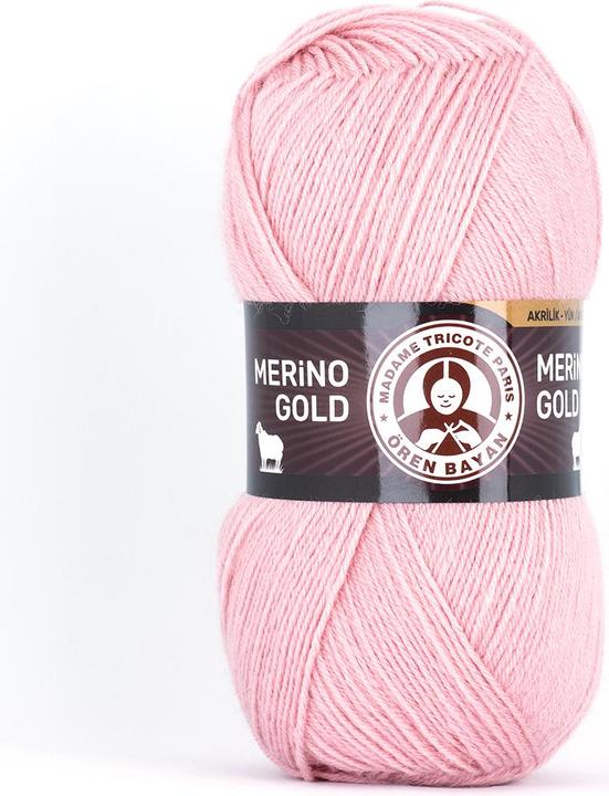 Actual product image Madame Tricote Paris Merino Gold - Pink (400 m)
