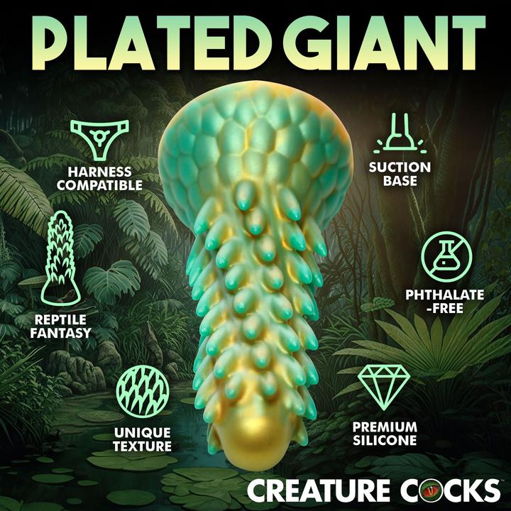 Produktbild Creature Cocks Stegosaurus - Spiky Reptile Silicone Dildo