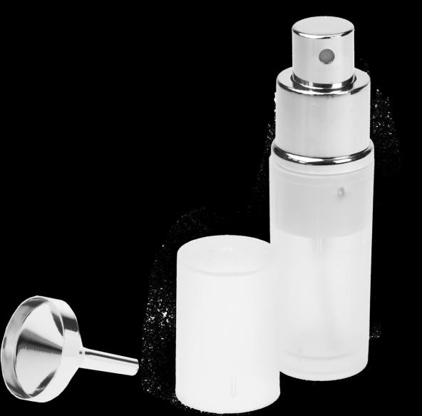 Actual product image Pocket atomiser transparent white for 8 ml + funnel silver in gift box (8 ml)