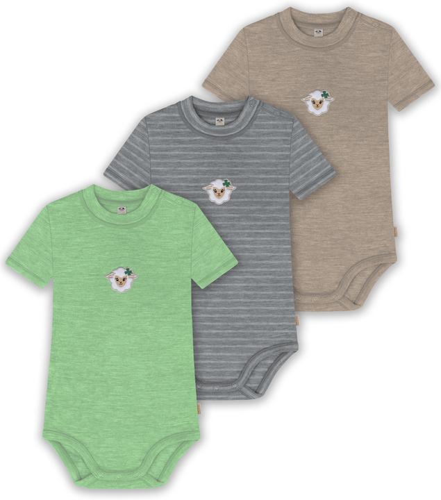 Normani 3er Set Baby Merino Kurzarmbody „Tihoi" - 9323
