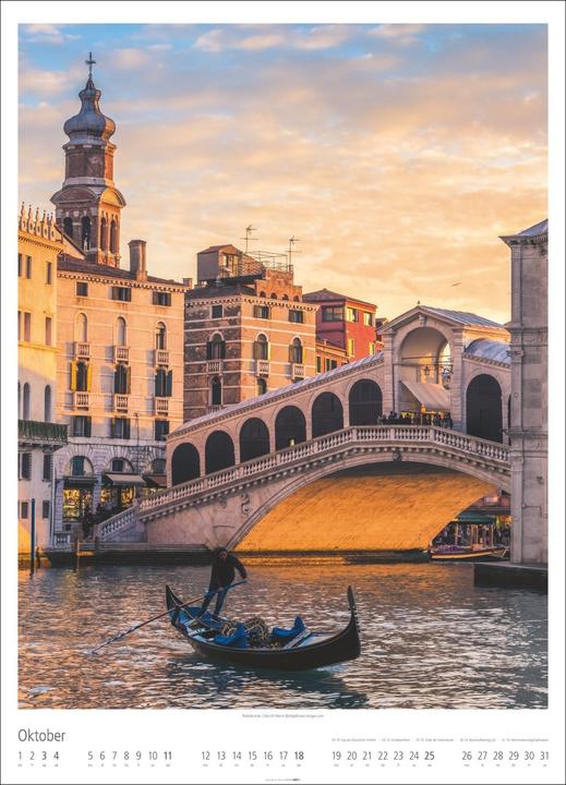 Produktbild Venezia Kalender 2026 - La Serenissima (49 x 68 cm, Harter Einband, Deutsch, Englisch)