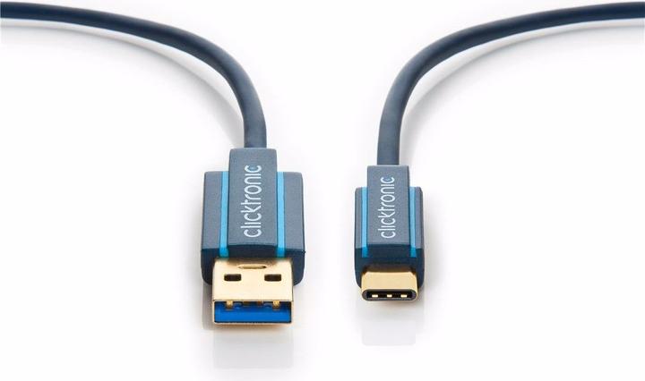 Produktbild clicktronic USB-C - USB-A Adapterkabel, High Speed (2 m, USB 3.0)