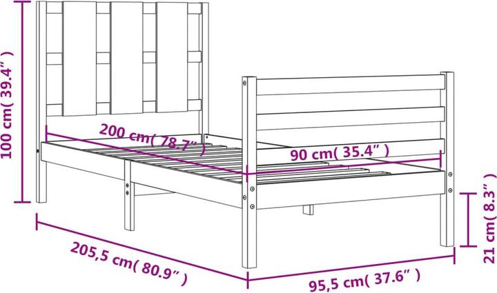 Actual product image VidaXL Jairus (90 x 200 cm)