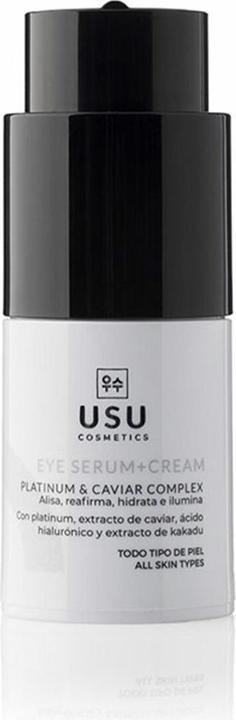 USU Cosmetics Augenserum Platinum + Creme für die Augenkontur 15ml - Reduziert Mimikfalten und Linien - Enthält C (15 ml)