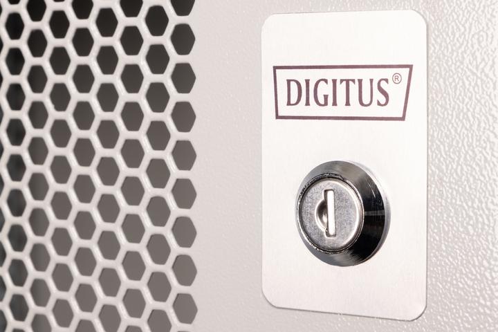 Actual product image Digitus 19" 12U wall-mounted housing, SOHO PRO perforated door, 595 x 540 x 400 mm, grey (12 RU, 19 inch rack)