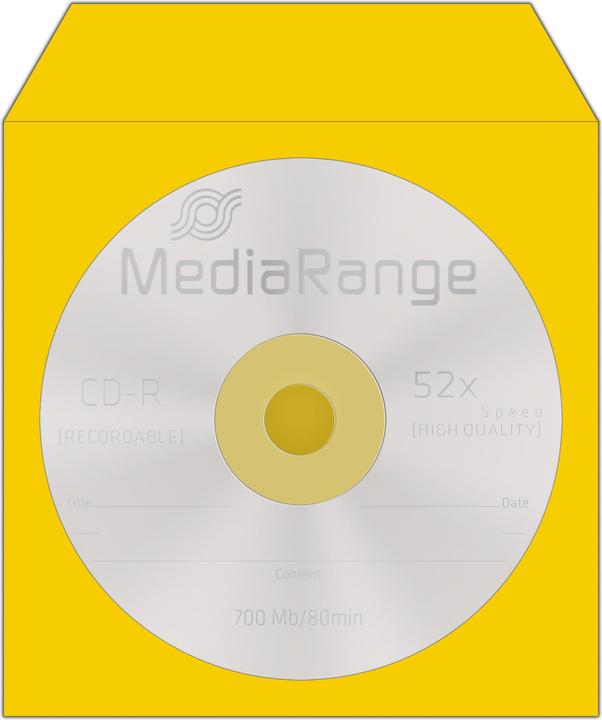 Image du produit MediaRange CD/DVD Papierhüllen farbig mit Sichtfenster