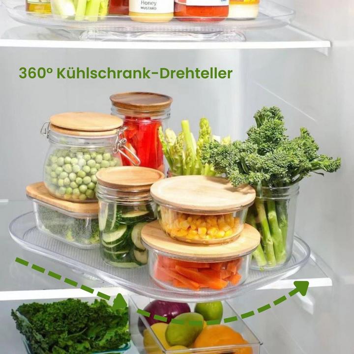 Produktbild Hermex Kühlschrank-Drehteller Drehplatte Aufbewahrungs-Tablett Organizer