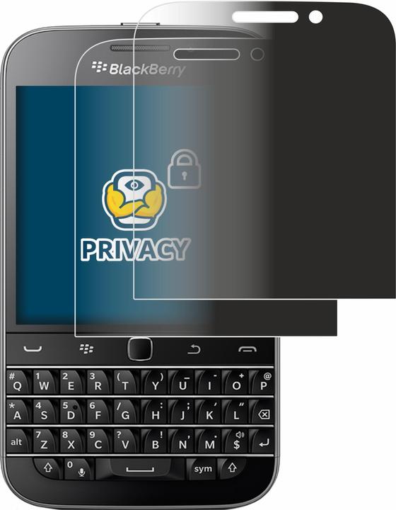 Productafbeelding BROTECT Anti-spionnetje privacyfolie Beschermfolie tegen blauw licht (2 Stuk, Blackberry Classic Q20)