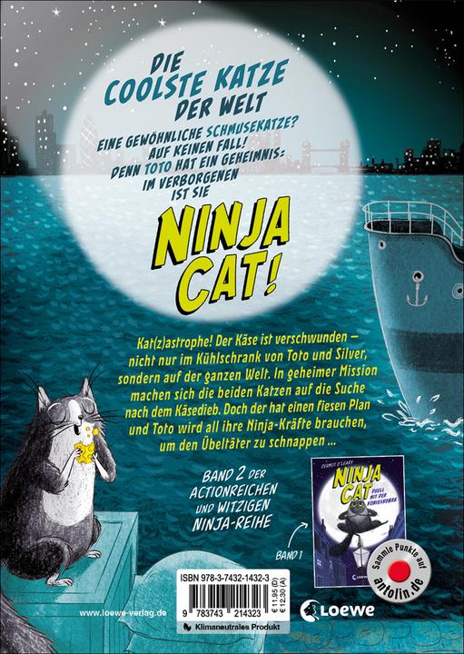 Immagine prodotto Ninja Cat (Band 2) - Meisterdieb auf der Flucht! (Tedesco, Dermot O'Leary, Tamara Reisinger, Nick East, Libri per bambini Loewe, 2023)