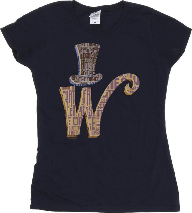 Willy Wonka & the Chocolate Factory W Logo Hat TShirt (XXL)