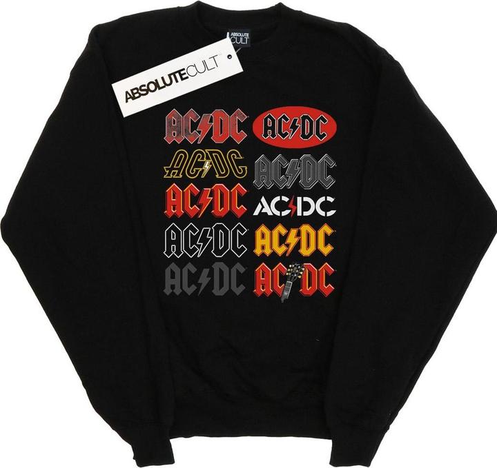 AC/DC Multi Logos Baumwolle Sweatshirt