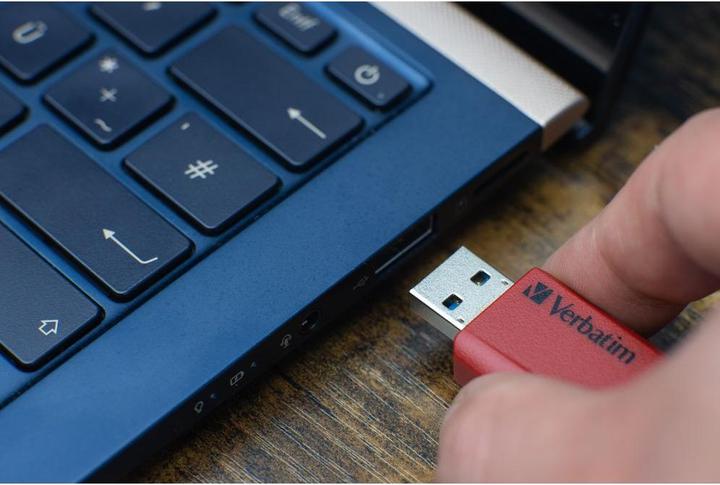 Productafbeelding Verbatim USB-stick 2x 32GB 3.2 Store'n Click Gen1 rood/blauw extern verkooppunt (32 GB, USB-A)