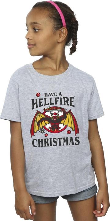 Produktbild Netflix Stranger Things Hellfire Christmas TShirt Mädchen (128)