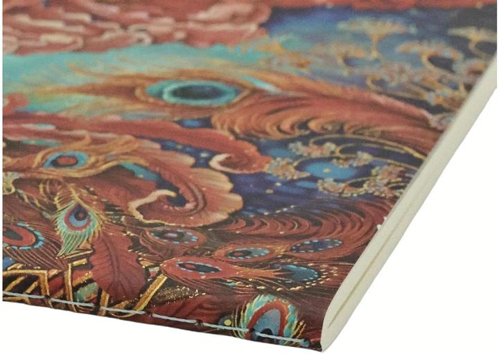 Actual product image Paperblanks Notebook Birds of Fortune A6, lined, blue / red (A6, Lined, Soft cover)