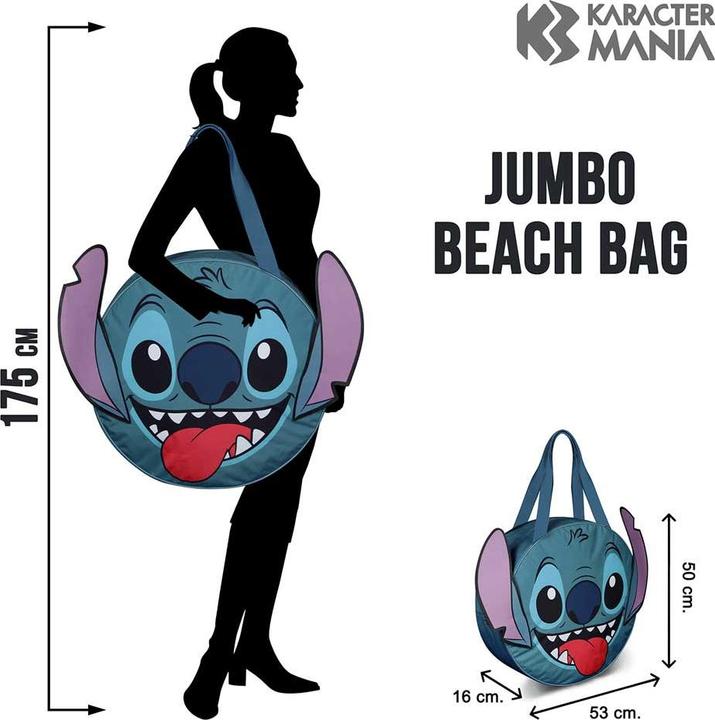 Actual product image Karactermania STITCH - Heady - Sac Bandoulière Rond Jumbo '53x50x16cm'