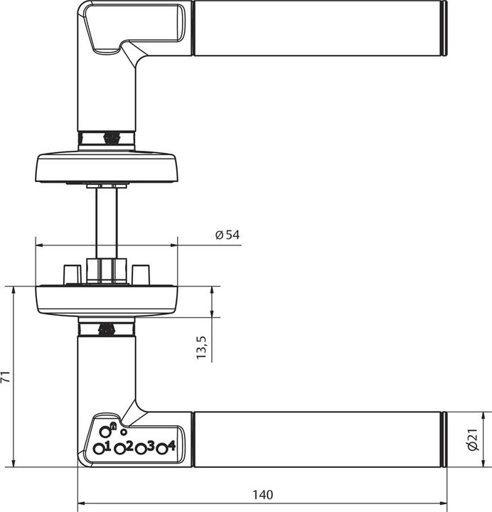 Produktbild effeff Code Handle (Elektronische Zahlenkombination)