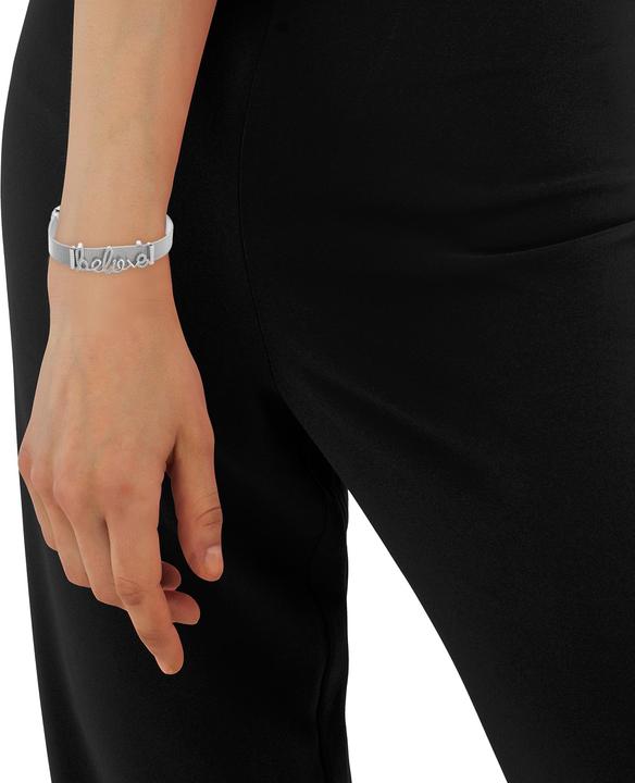 Actual product image Heideman Mesh bracelet Believe polished (100% stainless steel)