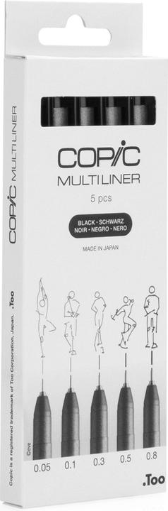 Actual product image Copic Multiliner (Black, 5 x)
