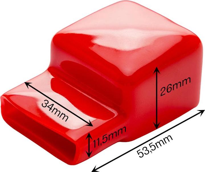 Produktbild Offgridtec Polabdeckung Batterieanschluss M8 Rot Schwarz Berührschutz 2er Set 15mm