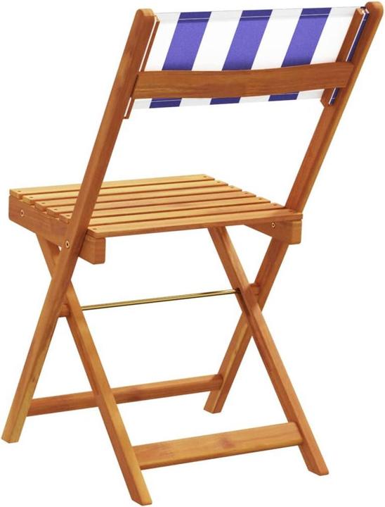 Actual product image VidaXL Bistro chairs 2 pcs. Acacia & fabric