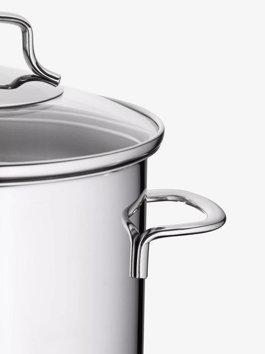 Productafbeelding WMF Asperge Pot Kookpot Inductie Hoog 16cm Pot met Glazen Deksel 5.0l Roestvrij Staal (16 cm, Steelpan, Roestvrij staal)