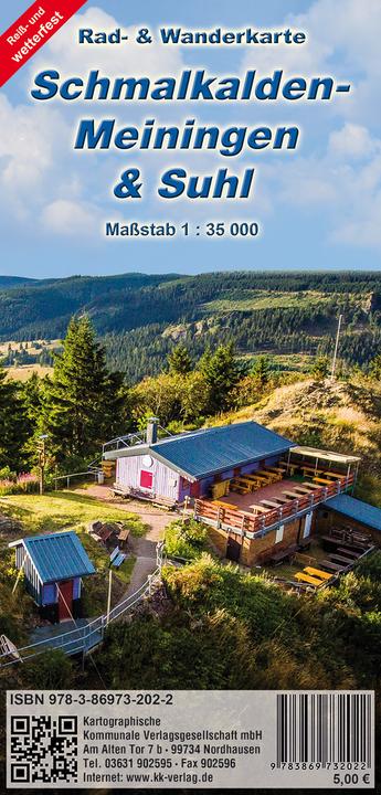 Cycling and hiking map Schmalkalden district