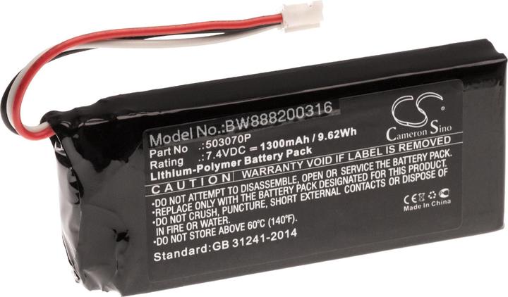 Actual product image XCell Akku Ersatz für JBL 503070P für Lautsprecher Boxen Speaker (1300mAh, 7.4V, Li-Polymer) (Replacement remote control)