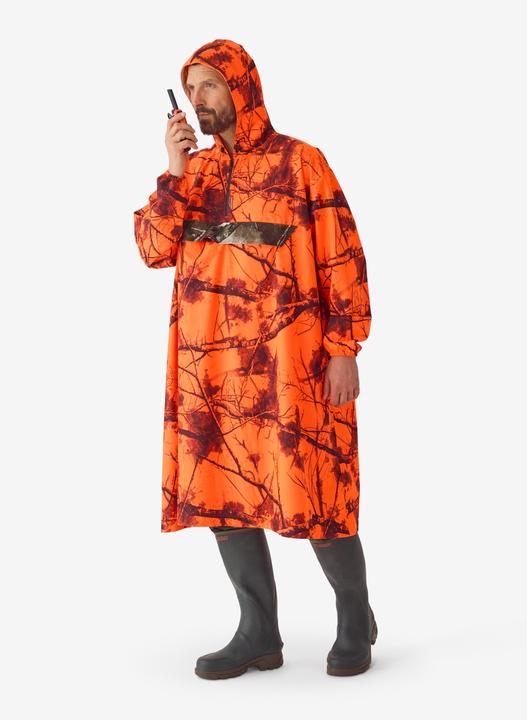 Produktbild Solognac Hunting Poncho Silent Waterproof Neon Treemetic 500