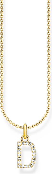 Produktbild Thomas Sabo Kette mit Buchstaben-Anhänger D vergoldet (925er Silber, 38 - 45 cm)