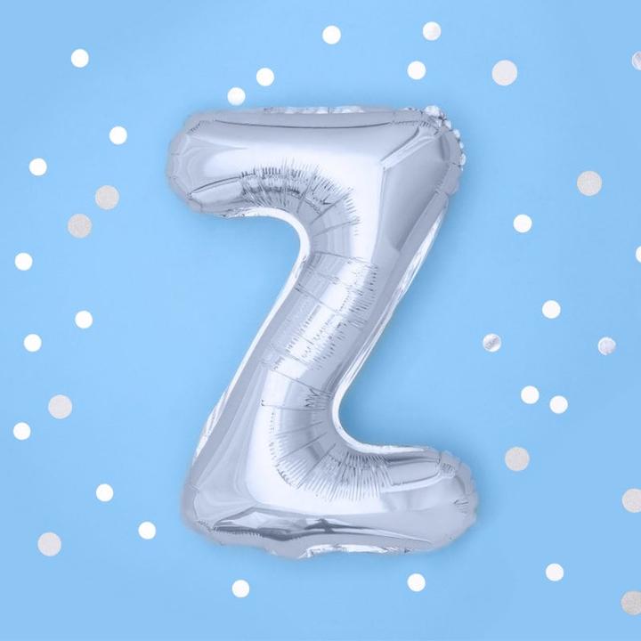 Image du produit Partydeco Lettre ballon "Z" en argent (1 x)