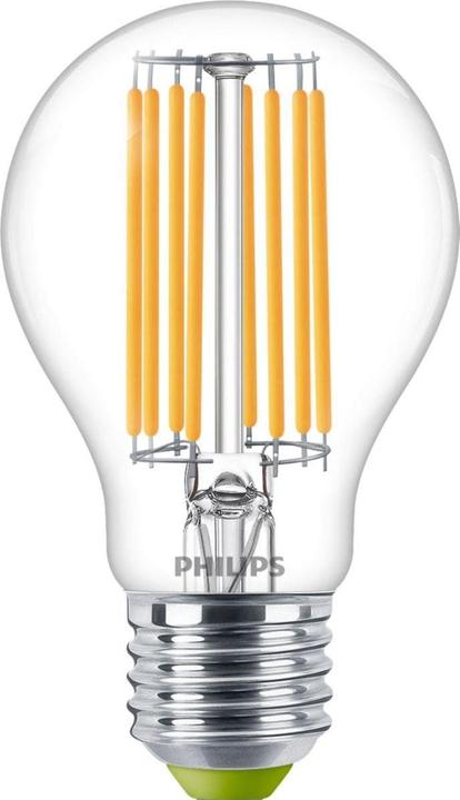 Immagine prodotto Philips Lampadina LED Forma E27 4 Watt Trasparente Filamento Bianco Caldo (E27, 4 W, 840 lm, 1 x, A)