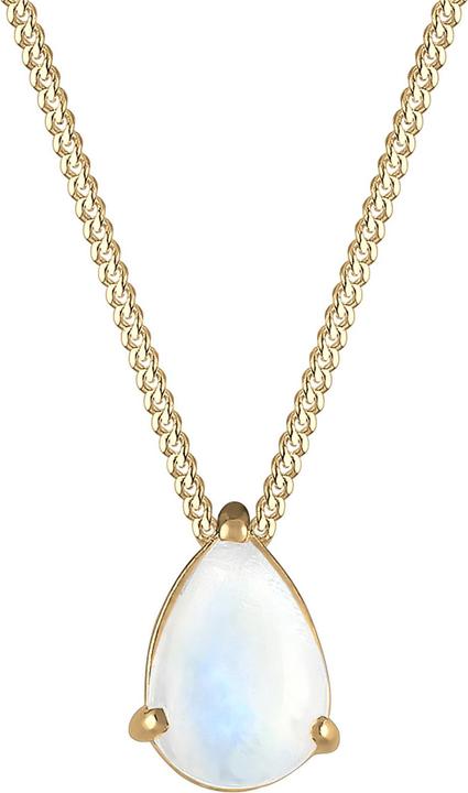Produktbild Elli Tropfen (Mondstein, 925 Sterling Silber vergoldet, 45 - 55 cm)