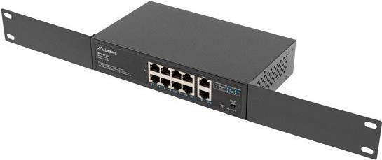 Actual product image Lanberg RSFE-8P-2GE-120 network switch Unmanaged Gigabit Ethernet (10/100/1000) Power over Ethernet (10 Ports)