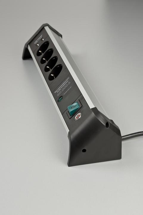 Immagine prodotto Brennenstuhl ALU-Office-Line 4gang, USB 3.1A *EN* 60kA/o.filter - 1,8m H05VV-F3G1,5 (4 x, CEE7, 1.80 m)