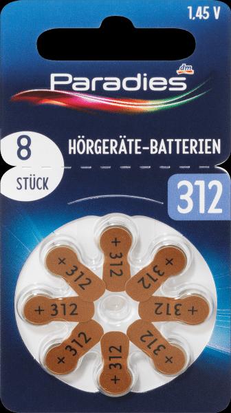 Produktbild Paradies Hörgeräte-Batterie Typ 312 MP8 (8 Stk., A312)