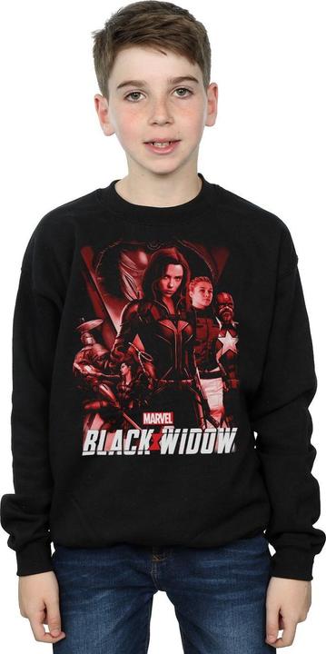 Actual product image Boys Black Widow Movie Red Group Sweatshirt (116)